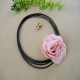 COLLAR  CHOKER  FLOR  ROSA